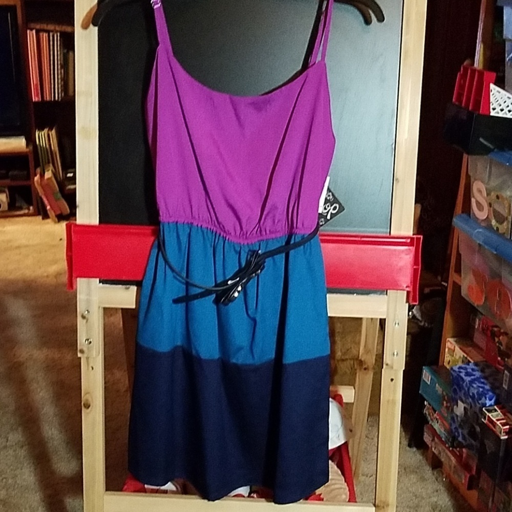 BeBop Small Spaghetti Strap Dress Bow Belted